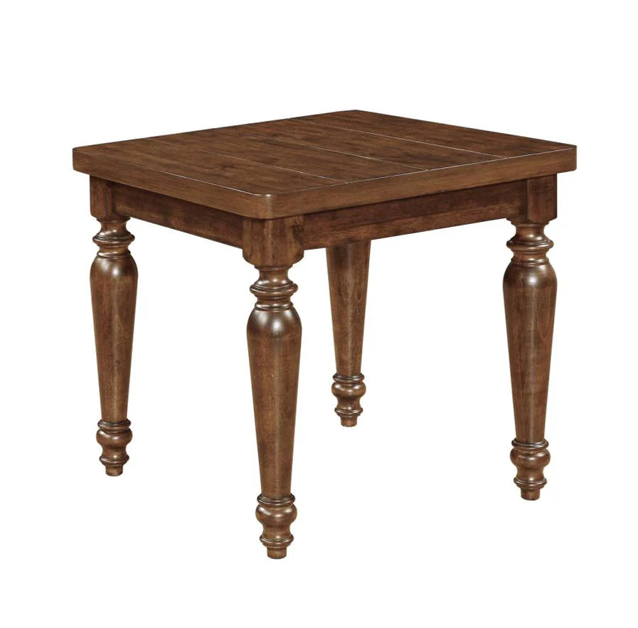 Rustic brown square end table NEW CO-703577