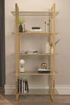 Gold/glass display bookcase shelf NEW CO-805537