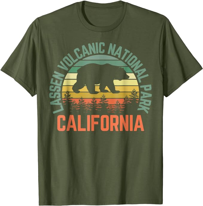 Lassen Volcanic National Park California Bear T-shirt ZA-420002