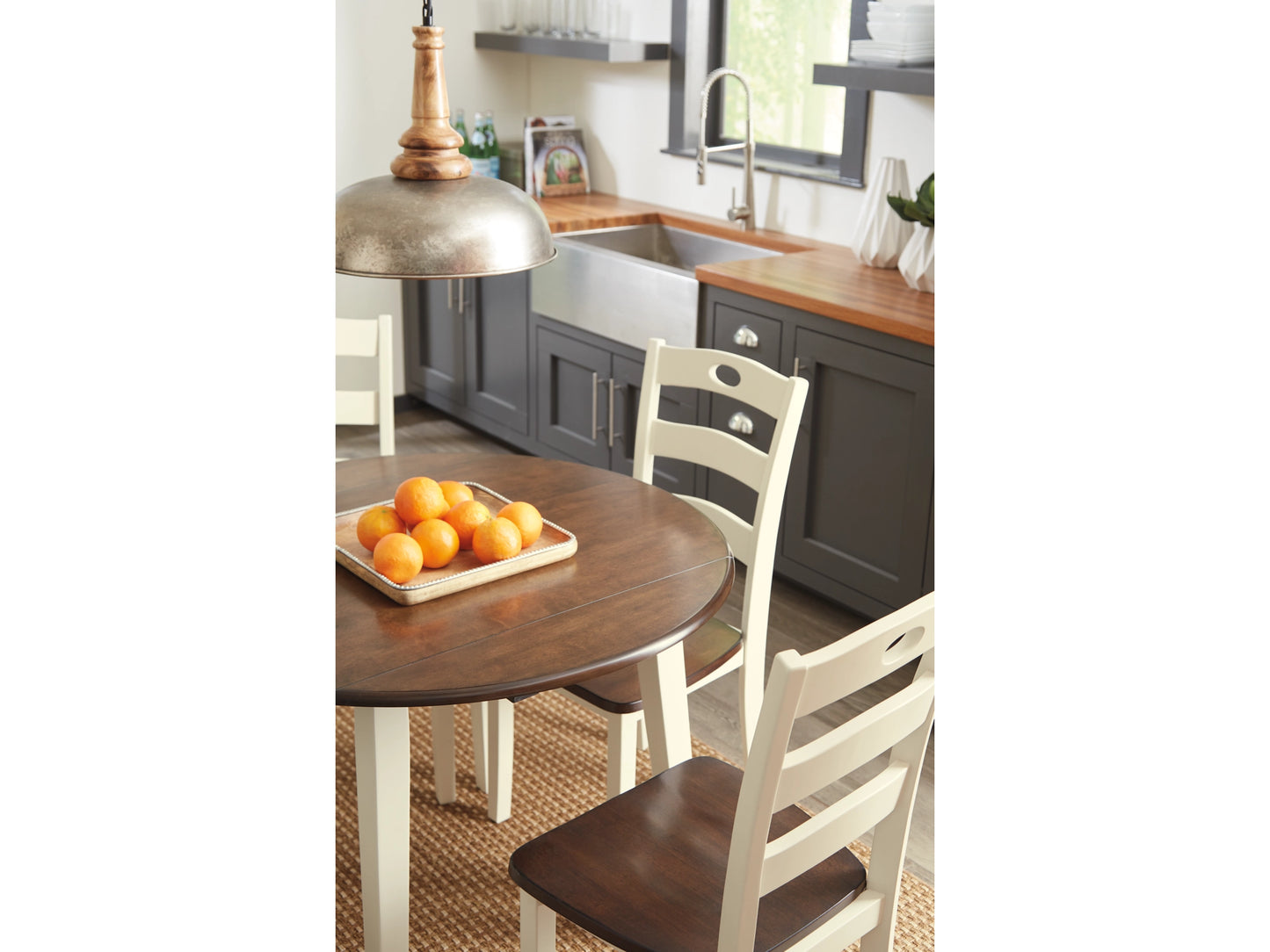 Woodanville Dining Drop Leaf Table w/ 4 chairs SET AY-D335-154