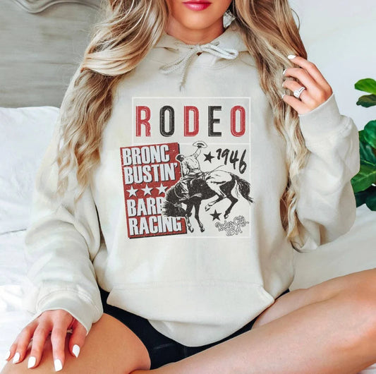 1946 Rodeo Hoodie: Large / Sand/beige