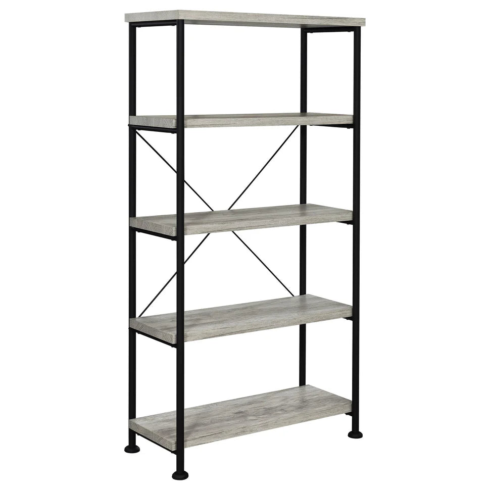 Analiese 4-shelf Bookcase Grey Driftwood CO-801546