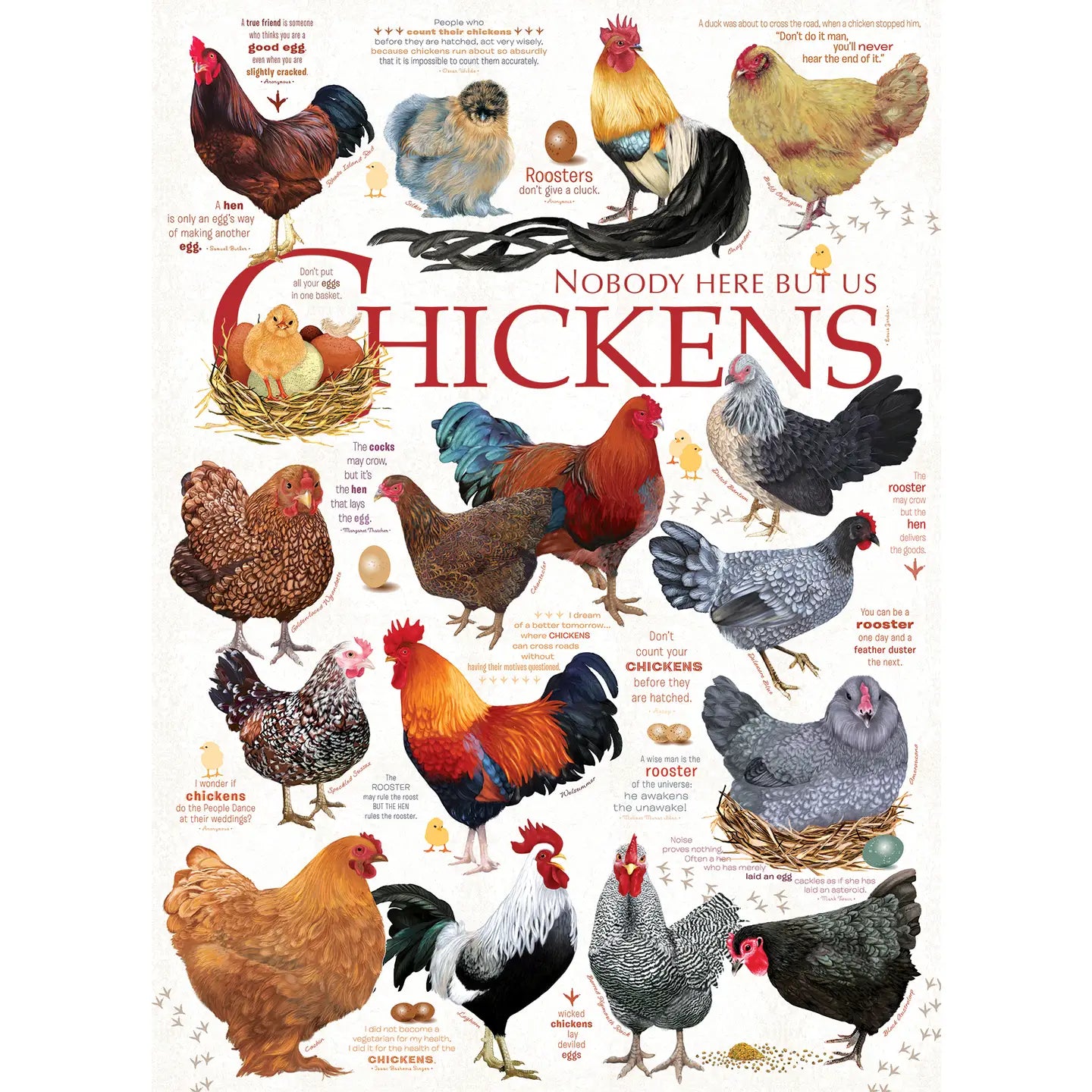 Chicken Quotes 1000pc Puzzle OG-40137