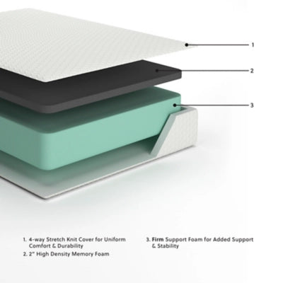 Chime 12 Inch Memory Foam Mattress Twin AY-M72711