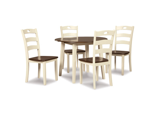 Woodanville Dining Drop Leaf Table w/ 4 chairs SET AY-D335-154