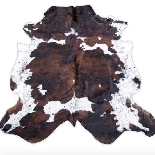 Dark Tricolor  Cowhide Rug Large RO-BN256