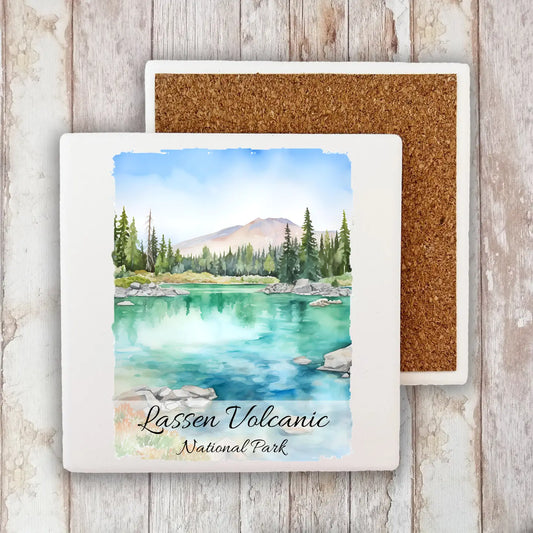 Lassen Volcanic National Park Ca Stone Coaster AL-CO-2733