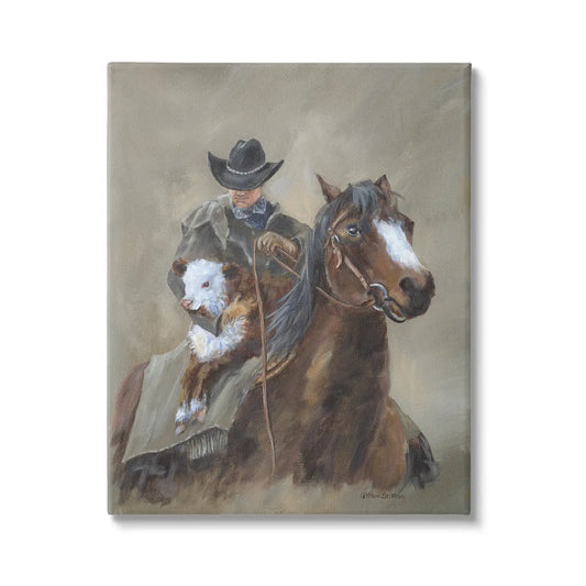 Ranch Cowboy Western Horse Canvas Art SI-at-688_cn_24x30